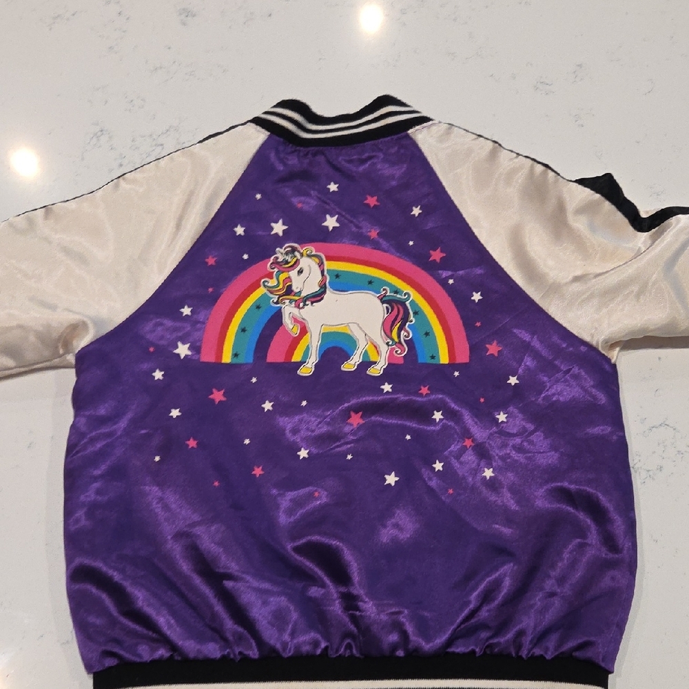Purple Unicorn Bomber Jacket